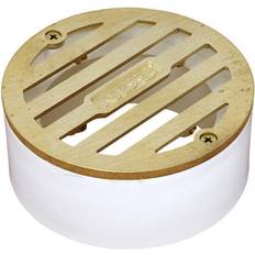 Grates NDS 3 Brass Round Drainage Grate with PVC Collar
