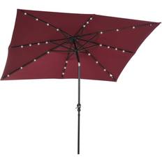 OutSunny Parasols OutSunny 9 7 Patio Shade Market Umbrella with Lights/Solar Panels