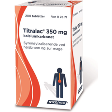 Mage & Tarm Reseptfrie legemidler Nycomed Titralac 350mg 200 st Tablett