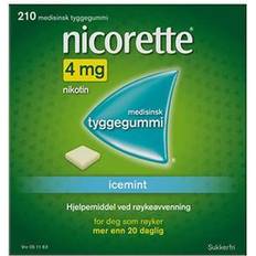 Nicorette Reseptfrie legemidler Nicorette Icemint 4mg 210 st Tyggegummi