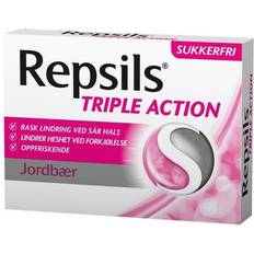 Forkjølelse - Sugetablett Reseptfrie legemidler Repsils Triple Action 24 st Sugetablett