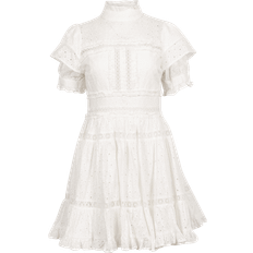 Dame - Hvite Kjoler By Malina Iro Mini Lace Dress - White