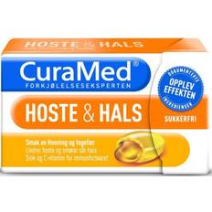 Forkjølelse Reseptfrie legemidler Curamed Hoste & Hals Sugetabletter Honey & Ginger 16 st Tablett