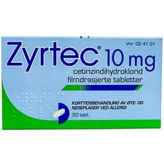 Astma & Allergi - Tablett Reseptfrie legemidler Zyrtec 10mg 30 st Tablett