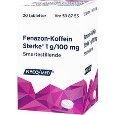 Smerte & Feber Reseptfrie legemidler Fenazon-Koffein Sterke 1g/100mg 20 st Tablett