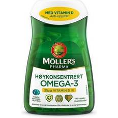 Omega-3 Kosttilskudd Mollers Pharma concentrated Omega-3 80 st