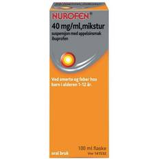 Ibuprofen Reseptfrie legemidler Nurofen Mikstur 40mg 100ml Orale dråper