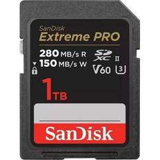 Memory Cards SanDisk SDXC Extreme PRO 150MB/s V60 UHS-II Class10 R280-/W Speicherkarte 1 TB