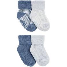 Carter's Underwear Children's Clothing Carter's Baby Boys 4-Pack Foldover Chenille Booties 12-24 Blue