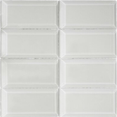 CNK Tile Lithium 3" 6" Beveled Glass Mosaic Tile D Wayfair - Gray