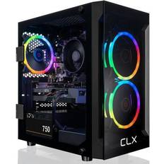Desktop Computers CLX SET Gaming Desktop, R7 5700X, 16GB RAM, 1TB 2TB RTX