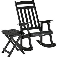 Outdoor black rocking chair OutSunny 2 Rocking