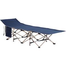 OutSunny Twin Steel Folding Camping Cot Sleeping Bed with Carry Bag Included