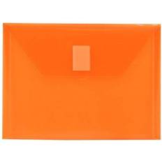 Jam Paper Envelopes & Mailing Supplies Jam Paper Plastic Hook & Loop Envelopes 5.5x7.5 12/Pack Orange