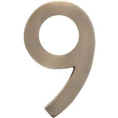 Facade Numbers Architectural Mailboxes 4 Brass Floating House Number Satin