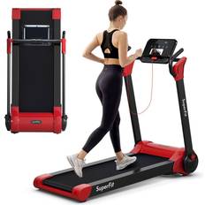 Goplus Cardio Machines Goplus Superfit 2.25hp Folding Treadmill Red