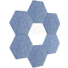 Acoustic Panels Luxor RECLAIMÂ Stick-On Decorative Acoustic Panels Light Blue 6-Pack N/A Blue