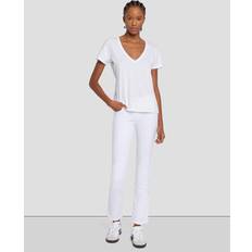 7 For All Mankind Kimmie Cropped Straight in Clean White