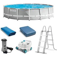 Pools Intex Prism Frame Above Ground Swimming Pool Set with Filter Ø4.6x1.1m