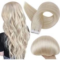 Full Shine Fashion Tape Hair Extensions Short 12 Inch #60 Platinum Blonde