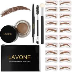 Lavone Eyebrow Stamp Pencil Kit Soft Brown