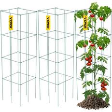 Vevor Outdoor Planter Boxes Vevor 14.6 14.6 39.4 Tomato Cages for Garden Square Plant Support Cages Tomato