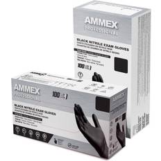 Disposable Gloves Ammex Black Nitrile Disposable Exam Gloves Mil 100/Box