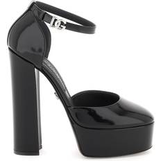 Dolce & Gabbana Polished calfskin platforms black