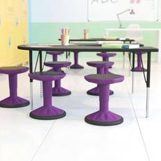 Flash Furniture Carter adjustable purple kids flexible active stool for classroom and home with