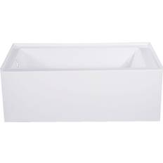 White Freestanding Bathtubs Kingston Brass VTAP543022L Aqua Eden 54" Three