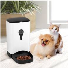 Voice recorder Gymax Automatic pet feeder for dog cat food dispenser voice recorder timer programable