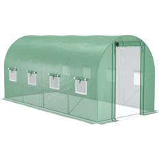 OutSunny Greenhouses OutSunny 15' Walk-in Tunnel Hoop Greenhouse, Polyethylene PE