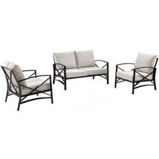Crosley Furniture Outdoor Sofas & Benches Crosley Furniture Kaplan Cream Outdoor Sofa