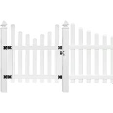 Veranda 3-1/2 ft. W 4 H White Vinyl Glendale Picket Fence Gate