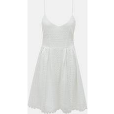 Damen - Weiß Kleider Only Kleid 15204799 Weiß Regular Fit