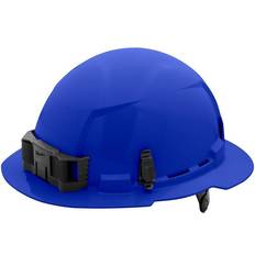 Milwaukee Headgear Milwaukee blue full brim hard hat with 4pt ratcheting suspension type class