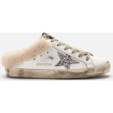 Gold Sneakers GOLDEN GOOSE Superstar Leather & Shearling Sneaker, white