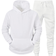 Jumpsuits & Overalls Generic Men's Tracksuit 2 Piece Hoodie - White