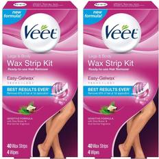 Veet Waxes Veet leg & body hair removal kit- sensitive formula, ready-to-use cold