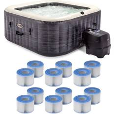 Hot Tubs Intex Inflatable Hot Tub PureSpa Plus 4-Person Square S1