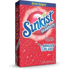 Sunkist 6 sticks zero sugar drink mix strawberry singles to go