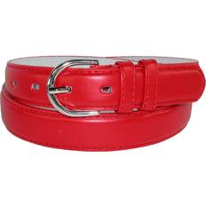 Red - Women Belts CTM women's leather 1/8 dress belt