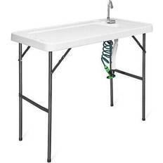 Costway Camping Tables Costway Foldable Camping Sink with Faucet and Sprayer