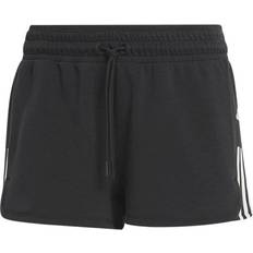 adidas Train Essentials Cotton 3-Stripes Pacer Shorts - Black/White