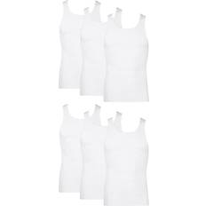 Hanes Men's Lightweight Cotton Tank Undershirts 6-pack - White