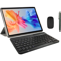 Keyboard Included Tablets CUPEISI 2023 Newest 2 in 1 Tablet, 10 inch Android 11 Tablet with Keyboard, 4GB+64GB, Tablets with Case Mouse Stylus, 1.8GHz Quad Core, 1280*800 HD Touch Screen, 8MP Dual Camera, Games, Wi-Fi, BT Tableta PC