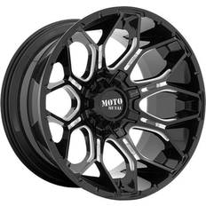Moto Metal 18" - Black Car Rims Moto Metal MO808 Sniper Wheel, 20x10 with 8 on Bolt Pattern Black Milled