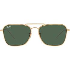 Ray ban caravan 58 Sunglasses Ray-Ban Caravan Reverse Gold Frame Green Lenses 58-15