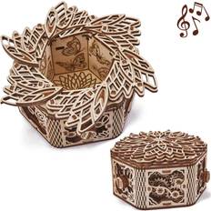 Music Boxes Wood trick mystery flower für elise wooden music box kit keepsake & jewelry