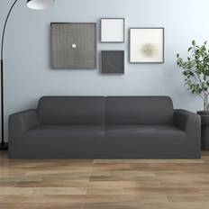 vidaXL Elastic 3-Seater Sofaüberzug Grau